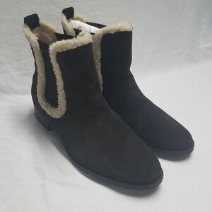 Talbots Solid Brown Suede Ankle Boots